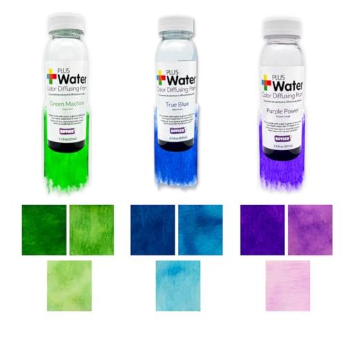 Roylco PlusWater Washable Liquid Watercolor Paint Value Kit – Just Add Water to Create Paint | 8oz Large Bottle, Safe & Non-Toxic | Water Colors Painting Supplies for Art, Craft DIY, Poster, School, Home, Classroom & Party | Easy Pour Fluid Bottles - colo