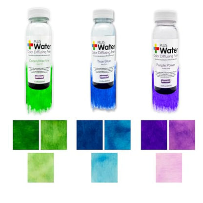 Roylco PlusWater Washable Liquid Watercolor Paint Value Kit – Just Add Water to Create Paint | 8oz Large Bottle, Safe & Non-Toxic | Water Colors Painting Supplies for Art, Craft DIY, Poster, School, Home, Classroom & Party | Easy Pour Fluid Bottles - colo