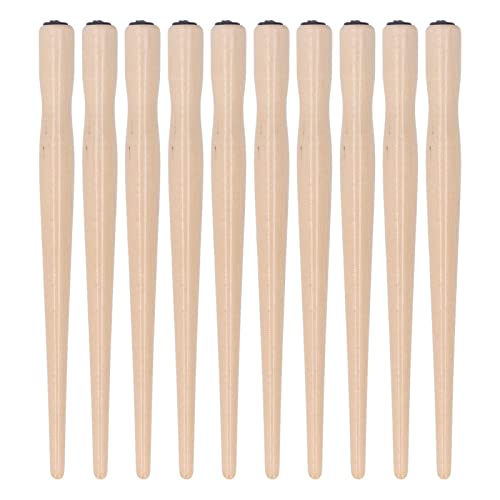 Pissente Nib Pen Holder Set, Pack of 10 Comfortable Grip Smoother Comic Dip Wooden Pen Nib Holder for Beginners Professional Art Painting English Calligraphy and Comic Creation(Log Color) - color: Log Color