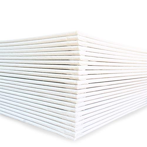 milo Canvas Panel Boards for Painting | 11x14 inches | 24 Pack of Flat Canvas Panels, Primed & Ready to Paint Art Supplies for Acrylic, Oil, Mixed Wet Media, & Pouring, Bulk Painting Party Pack - size: 11"x14" Pack of 24