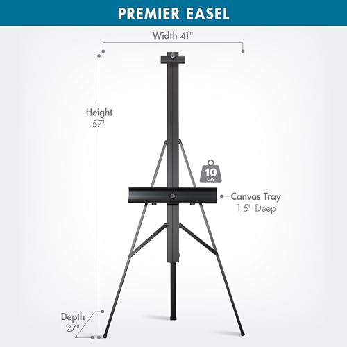 SD STUDIO DESIGNS Premier Easel - Black 41" W x 27" D x 57" H - style: 46.5"