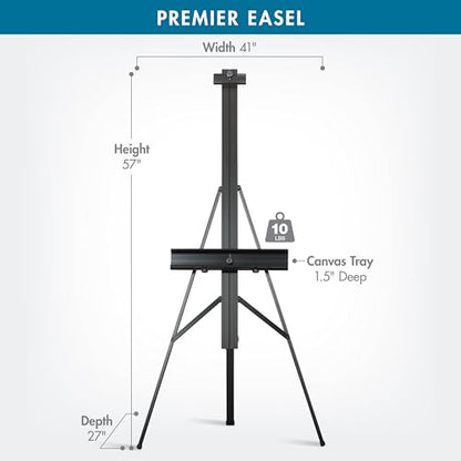 SD STUDIO DESIGNS Premier Easel - Black 41" W x 27" D x 57" H - style: 46.5"