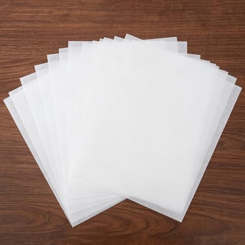 Reelartisy 100 Sheets 8"x10" 40gsm White Artist Teabag Paper - Superior Wet Strength, Lightweight for Gelli Plate Printing,Mixed Media,Collage,Watercolor,Alcohol Ink,DIY Crafts - size: 8"x10"