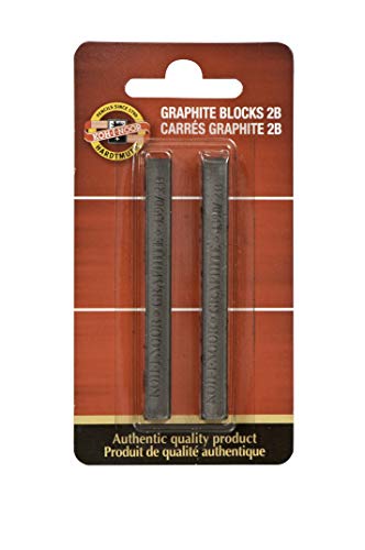 Koh-I-Noor FA4390.2BBC Gioconda Artist Graphite Blocks 2B, 2-Pack - size: 2 Pack, style: 2B