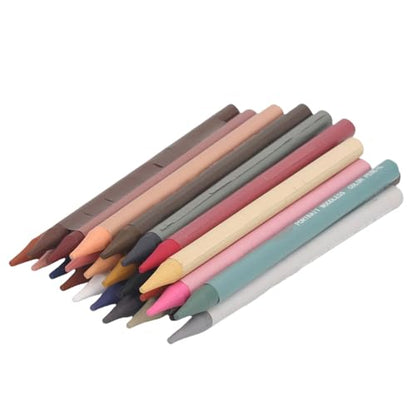 24 Color Oil Based Drawing Pencils, Vibrant Pigment Drawing Pencils with Woodless Construction, Ideal for Art Sketching, Illustration & Coloring