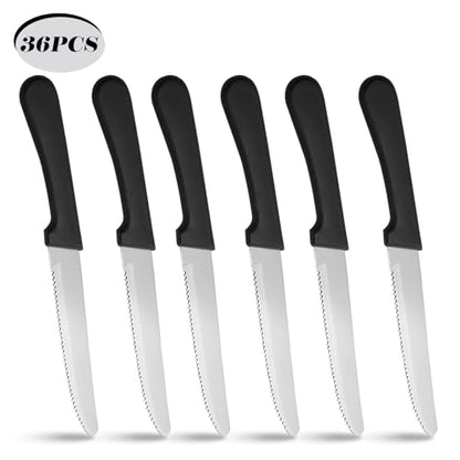 36 PCS Steak Knife Set - Stainless Steel Steak Knifes 8.7 Inch with Dishwasher Safe Steak Knoves,Metal Steak Knife,Dinner Knife Silverware for Home,Kitchen or Restaurant - size: 36PCS Steak Knife