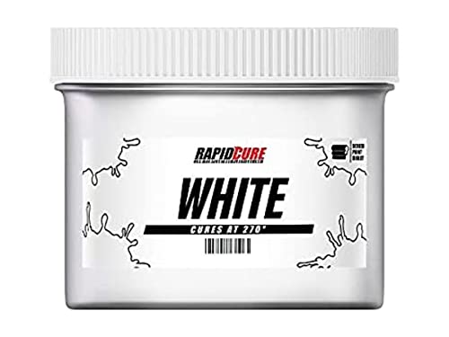 Rapid Cure® Screen Printing Ink White (8oz.) - Plastisol Ink for Screen Printing, Fast Curing Fabric Paint - Screen Print Direct®, USA Made - color: White, size: 8 fl oz