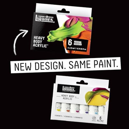 Liquitex Professional Heavy Body Acrylic Paint, 6 x 22ml (0.74-oz), Vibrant Colors Set - style: Vibrant Set 6 x 22ml (0.74-oz)