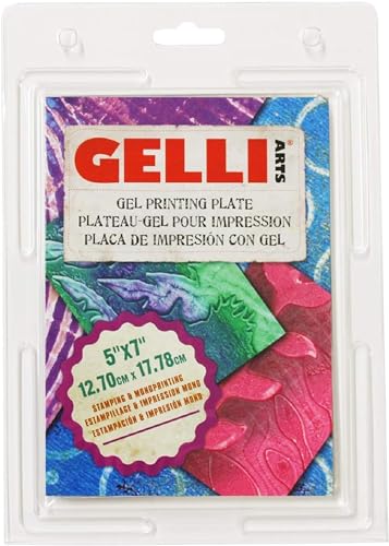 Gelli Arts Gel Printing Plate - 5" X 7" Reusable Gel Printing Plate, Printmaking Supplies, Monoprinting at Home, Arts and Crafts - size: 5" x 7"