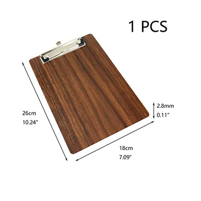 Crapyt Thicken Wood Clipboard Memo Paper Hardboard Drawing Board with Wood Grain A5(26×18cm/10.24"×7.09") File Storage Teacher - size: A5