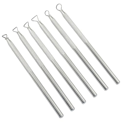 ISDVBUY 3 Pack Aluminum Clay Carving Tools 5.3 Inch Silver Feather Pin Needle Tool Set Clay Sculpting Tools for Ceramics, Sculpting, DIY Craft, Detailed Carving