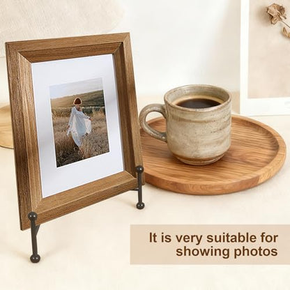 [3 Pack] Metal Tripod Stands for Display, Black Foldable Easel Holders for Plate, Picture Frames, Artwork & Canvas – Decorative Display Stand for Tabletop & Home