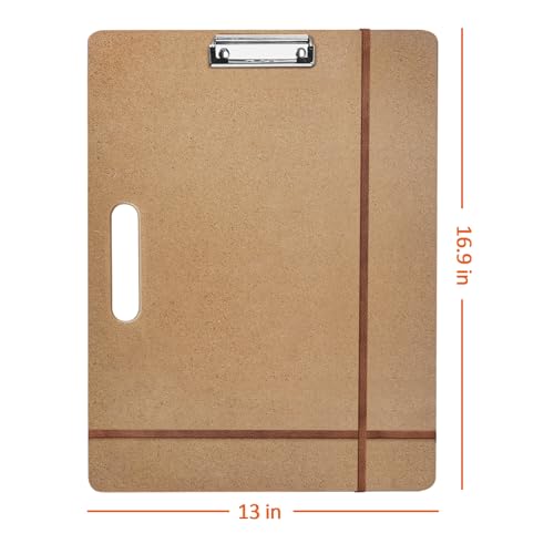 tutata 13 x 17 Drawing Board, Sketch Board with Handle, Portable Art Clipboard for Drafting, Fit in Artist Tote