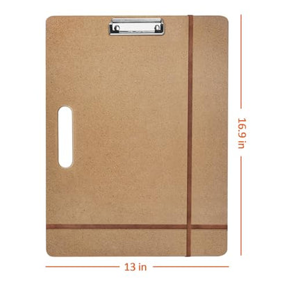 tutata 13 x 17 Drawing Board, Sketch Board with Handle, Portable Art Clipboard for Drafting, Fit in Artist Tote