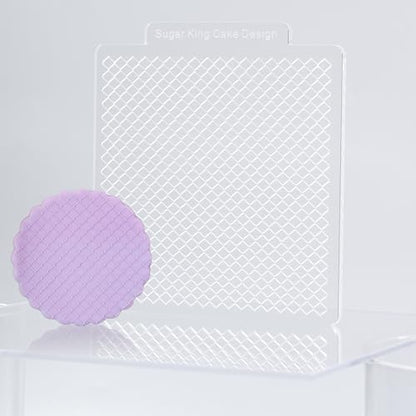 KALAIEN 3 Pack Cookie Embosser Set, Fondant Impression Mats Acrylic Embosser for Fondant Stamps, Texture Sheets for Polymer Clay, Chocolate, Cupcake Topper, Fondant Molds-Style 1 - color: Style 1