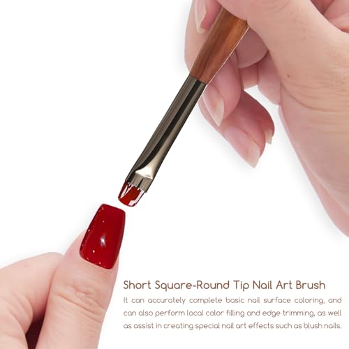 1 Piece 3-in-1 Nail Art Pen, Liner Brush for Fine Detailing and Smooth Lines, Cat Eye Magnet for Nails, Nail Magnet for Cat Eye Gel Polish - color: Ombré Brush&Nail Magnet