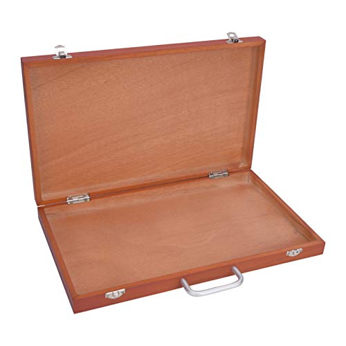 Oil Painting Box Portable Wooden Painting Case Wooden Painting Easel Painting Tool Case Wood Easel Case Watercolor Container Wooden Art Wood Desk Table Easel Travel Pigment Case Painting Easel