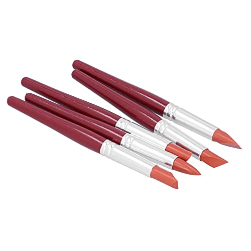GLOGLOW Clay Sculpting Tools, Silicone Material, 5pcs Flexible Clay Shaping Pens for Oil Painting, Sculpture, and Crafting (Red L Size) - color: Red L Size