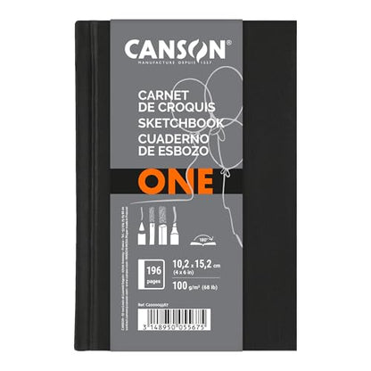 Canson ONE Art Sketch Book, 4" x 6", Hardbound, 100 Sheets (200005567) - style: 4" x 6" Hardbound