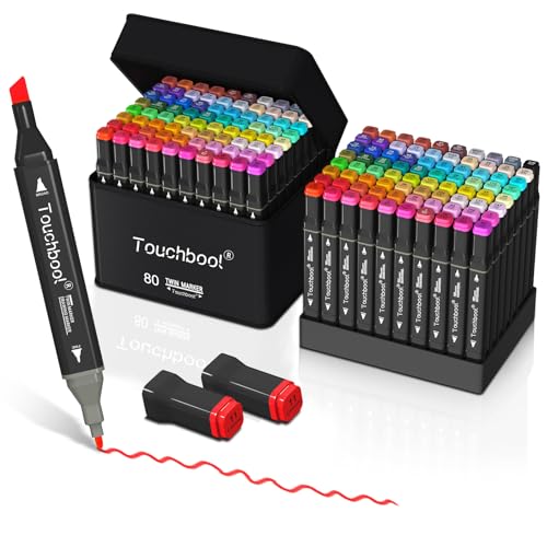 80 Color Alcohol Markers,Dual Tip Art Marker Pen, Classic Series Alcohol Felt Permanent Markers, Animation Art Sketch Sketching, Alcohol-based Markers - size: 1 Count (Pack of 80)