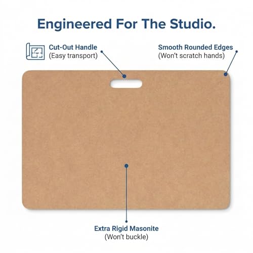 ALVIN Masonite Board with Cutout Handle 24" x 36" Model SPM24 School and Studio Use Portable Art Tool for Drawing Drafting and Design Great for Students and Professionals - 24 x 36 Inch - size: 24"W x 36"H