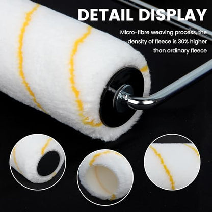 VOOMEY Paint Roller Covers, Microfiber Paint Roller 9 Inch, 3/8 Nap Roller 9 Inch,Pack of15, Paint Supplies for Painting Walls - size: 9 inch 15pcs