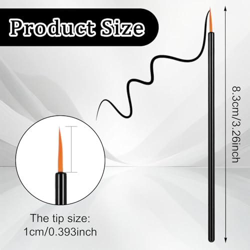 cobee 100 Pcs Disposable Eyeliner Brush Set, Cosmetic Eye Liner Applicator Ultra-fine Point Eyelash Brush Wands Cosmetic Makeup Tool for Lip Liners Eyelashes Detail Painting
