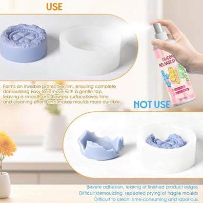 Mold Release Spray - 120ml Non-Stick Agent, Epoxy Release Agent for Separating, Exterior Releasing Device, Workshop Accessory with Crafting-Flair, Production Tool for Coating, Spraying and Detaching