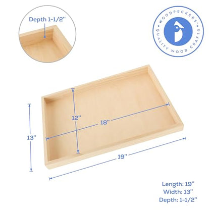 Birch Painting Panel 13 x 19 x 1-1/2-inch, Pack of 4 Wood Canvas Boards for Painting, Blank Signs for Crafts, by Woodpeckers - size: 13 x 19 x 1-1/2 inch