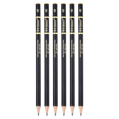 PATIKIL 6Pcs Drawing Pencils for Sketching, 4B Refill Sketch Pencils for Drawing, Graphite Art Pencil Set Professional Resistant Lead for Painting Shading Artist Office Supplies - size: 4B