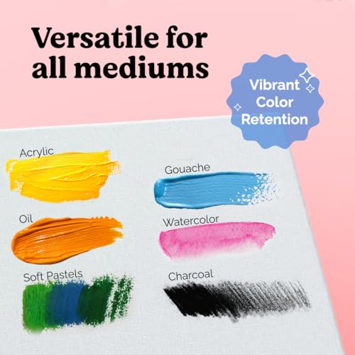 Chalkola Paint Canvas Panels 9x12 inch (15 Pack) for Acrylic Painting & Oil Art, Primed 100% Cotton Boards, Acid-Free for Professional Artists, Hobby Painters, Kids & Beginners - size: 15 - 9"x12", style: White