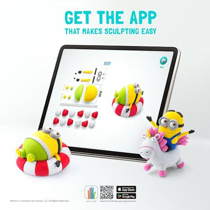 HEY CLAY Minions - Colorful Modeling Air Dry Clay for Kids - Craft Kits for Kids Ages 4-8 - DYI Minion Toys (Full Set (6 Characters)) - style: Full Set (6 characters)