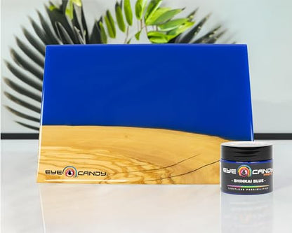 Eye Candy Resin Pigment Paste – Highly Pigmented Epoxy Color, 2 oz, Solid Non-Metallic, Mixable for Custom Shades (Shinkai Blue) - color: Shinkai Blue