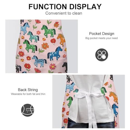 Cooking Apron for Adults with Pockets, Waterproof Oil Resistant Bib for Kitchen Restaurant BBQ Baking - color: Style (330)