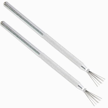 Clay Needle Tools for Pottery, 2-Piece Ceramic Sculpting Set, 5.5 Inch Feather Wire Texture Tool