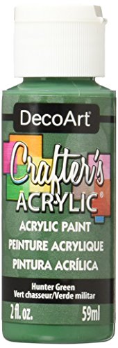 DecoArt Crafter's Acrylic Paint, 2-Ounce, Hunter Green - color: Hunter Green, size: 2 Fl Oz (Pack of 1)