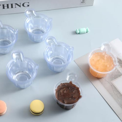 150Pcs 40ml Disposable Plastic Resin Mixing Cups, Paint Dispensing | Small Clear, For Mixing Paint, Stain, Epoxy