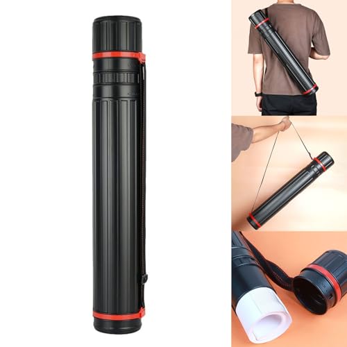 Telescoping Art Transport Tube for Document Art Drawing Artwork, Telescoping Painting Traveling Tube Storage Holder Painting Travel