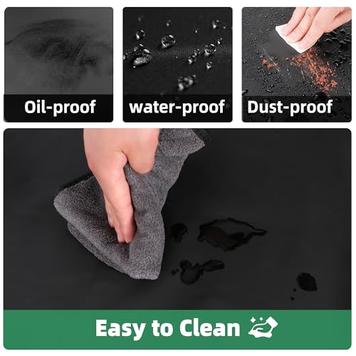 Heavy Duty Waterproof Apron - for Unisex Adult, Ultra Lightweight, Chemical Resistant Industrial Work Apron - color: Black-1pack