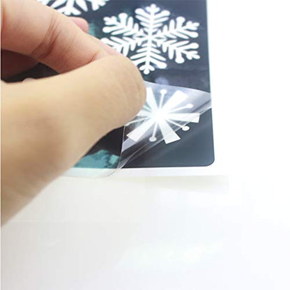 Xmasir 6 Sheet Christmas Temporary Tattoos Stencils, Kids Xmas Glitter Drawing Tattoo Templates Waterproof for Body Art Painting Party Decoration