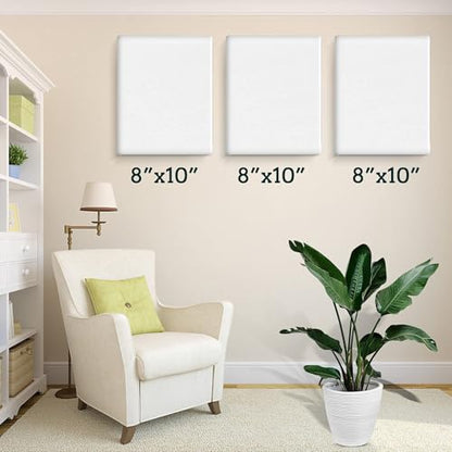 20 Pack Canvases for Painting with 8x10, Painting Canvas for Oil & Acrylic Paint. - size: 8x10in-20Pack