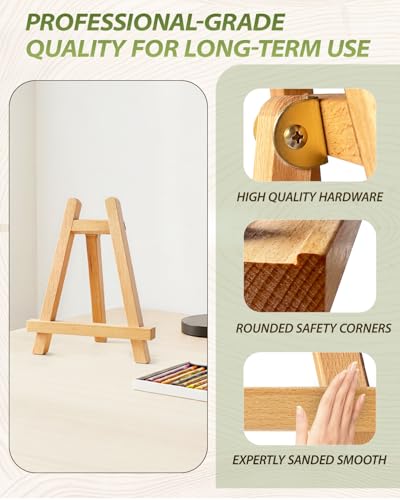 Tabletop Easel for Painting, Mini Painting Easel, Small Wooden Table Top Easels Stand for Painting, Folding Wooden Easel Stand, Beech Wood Tabletop Easel Stand for Kids Students Adults - color: Light Wood