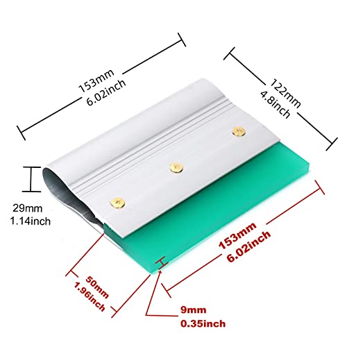 6 Inch Screen Printing Ink Squeegee with Aluminum Handle, 75 Durometer, Flat Squeegee for DIY Hand Printing, Flat Patterns - size: 6 inch