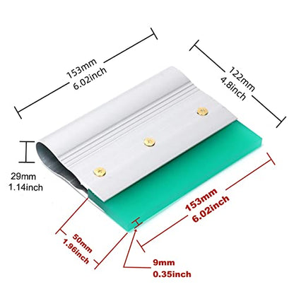 6 Inch Screen Printing Ink Squeegee with Aluminum Handle, 75 Durometer, Flat Squeegee for DIY Hand Printing, Flat Patterns - size: 6 inch