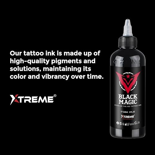 Xtreme Tattoo Ink, Versatile Medium Viscosity for Precision Tattooing, Rich Hue, Quick Healing, Acrylic-Free, Water Based and Premium Quality - Ready-to-Use Tattoo Ink (Caliente, 1 oz) - color: Caliente, size: 1 oz