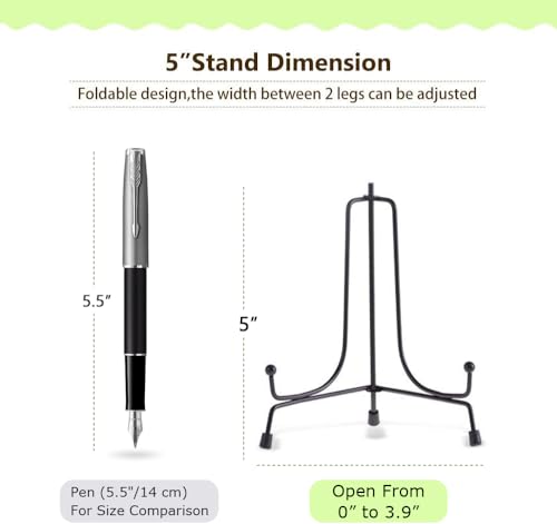 LIONWEI LIONWELI 5inch(2pack) Upgraded Anti-Slip Iron Plate Display Stand Black Easel Display Stand Photo Holder Stand,Displays Picture Frames, Decorative Plates, and Artworks - size: 5inch(2pack)