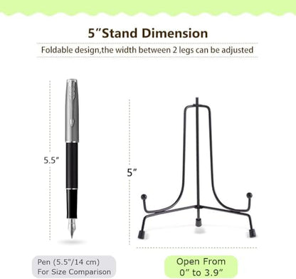 LIONWEI LIONWELI 5inch(2pack) Upgraded Anti-Slip Iron Plate Display Stand Black Easel Display Stand Photo Holder Stand,Displays Picture Frames, Decorative Plates, and Artworks - size: 5inch(2pack)
