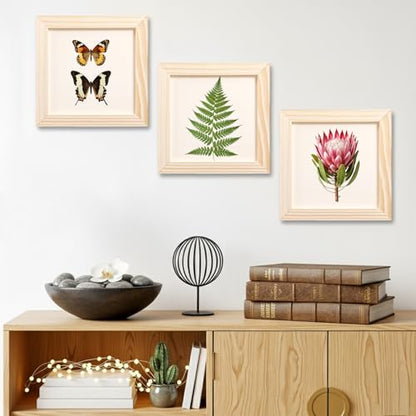 24 Pcs Wood Panel Boards, 6 x 6 Inch Unfinished Wood Canvas Board Blank Square Wooden Painting Panel for Crafts DIY, Clay Painting, Oils, Pouring, Acrylic