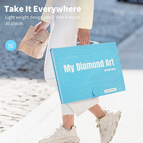 ARTDOT A3 Storage Book for Diamond Art Kits, Portfolio Folder for Diamond Painting Accessories with 30 Pocket Slevees Protectors (16.9x12.4inches) - size: A3:16x12 inches