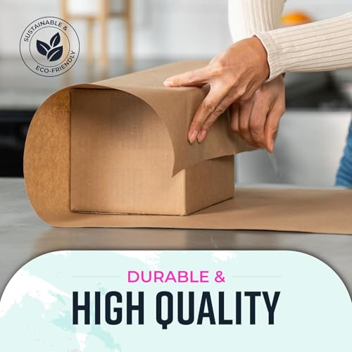 Bryco Goods Brown Packing Paper Roll 18" x 14,400" (1200ft) - Made in USA, Eco-Friendly Void Fill for Moving, Shipping & Box Cushioning - Sustainable, Recyclable, Kraft Paper Thickness - color: Brown, size: 18" x 1200'